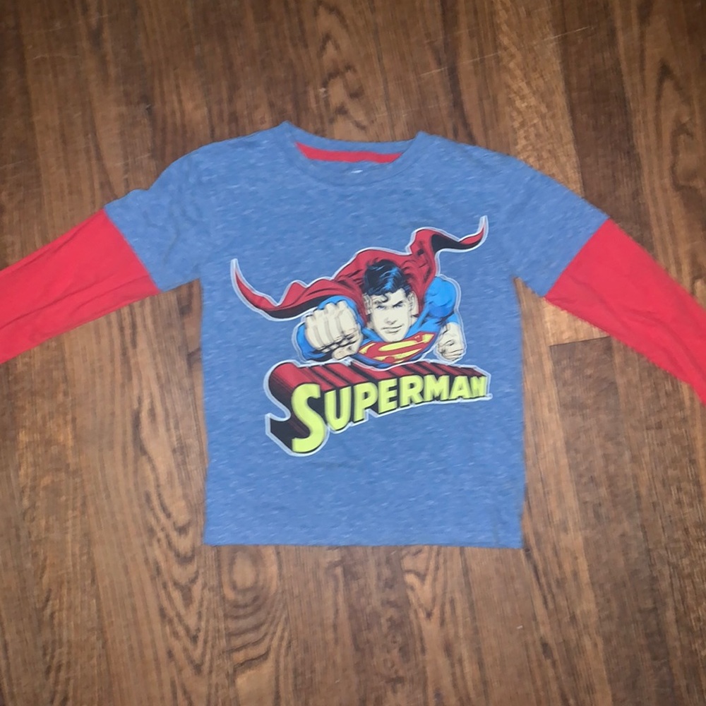 Long sleeve toddler super man shirt